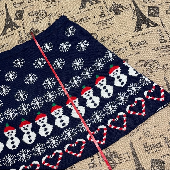 Merry Wear NWT! Junior Navy/White Christmas Skirt Size L - Picture 6 of 8